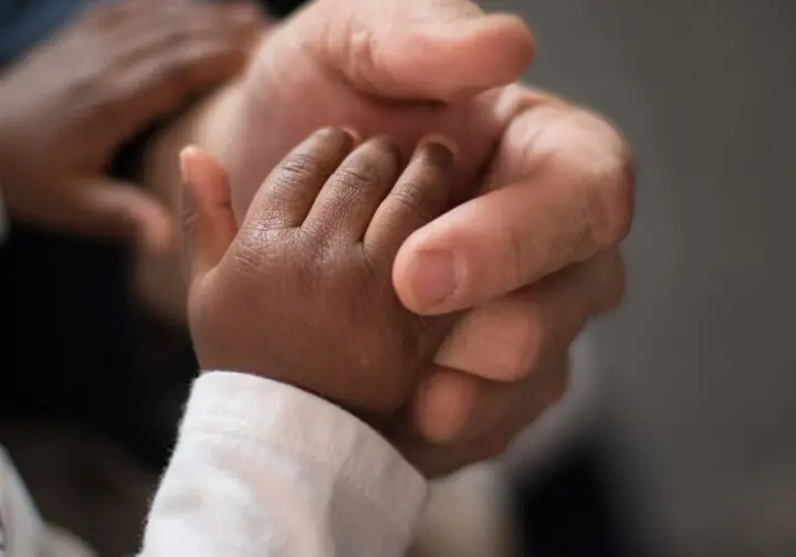 Babyhand i vuxenhand