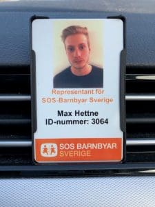ID-kort för SOS Barnbyars värvare.