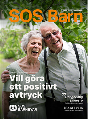 SOS Barnbyars broschyr om att testamentera.