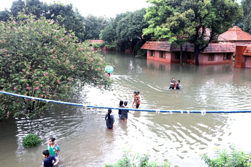 Översvämning i Bangladesh.