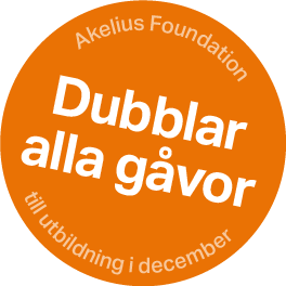 Akellius Foundation dubblar alla gåvor till utbildning i december.