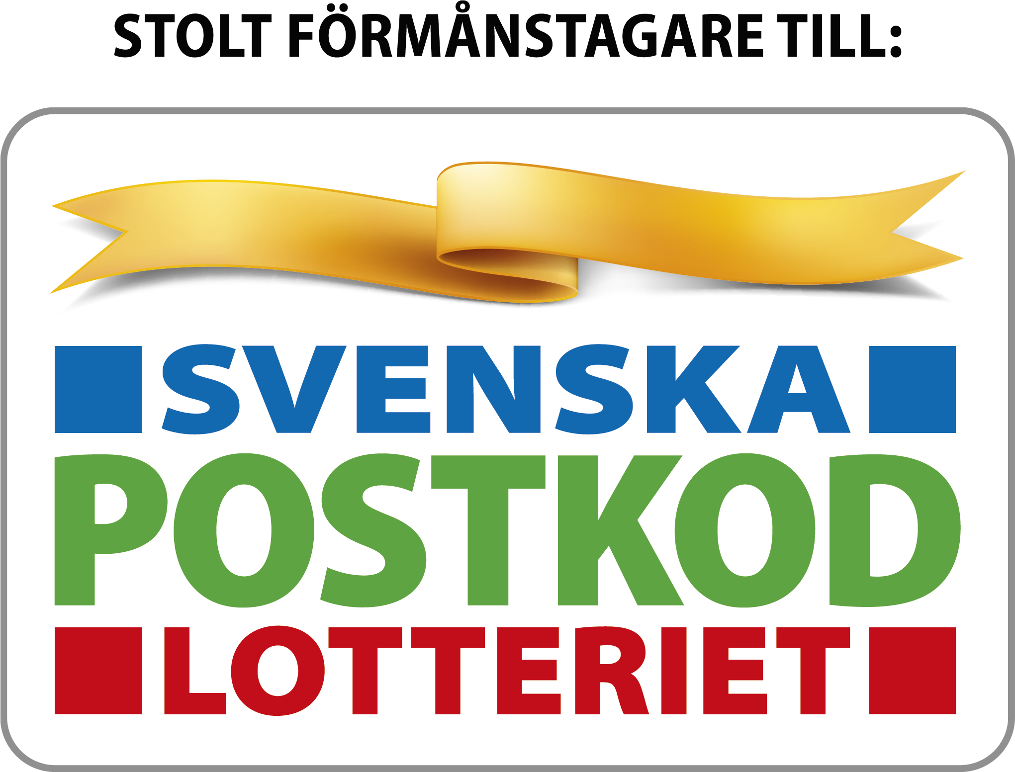 Stolt förmånstagare till Svenska Postkodlotteriet.