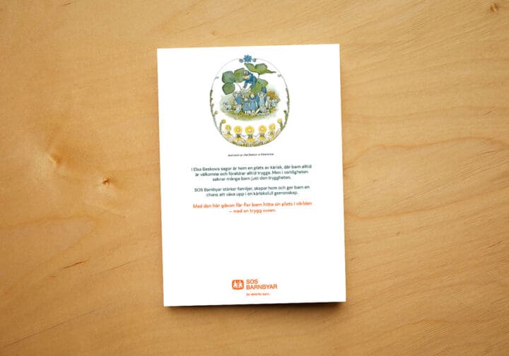 Digitalt gåvobevis med illustration av Elsa Beskow.