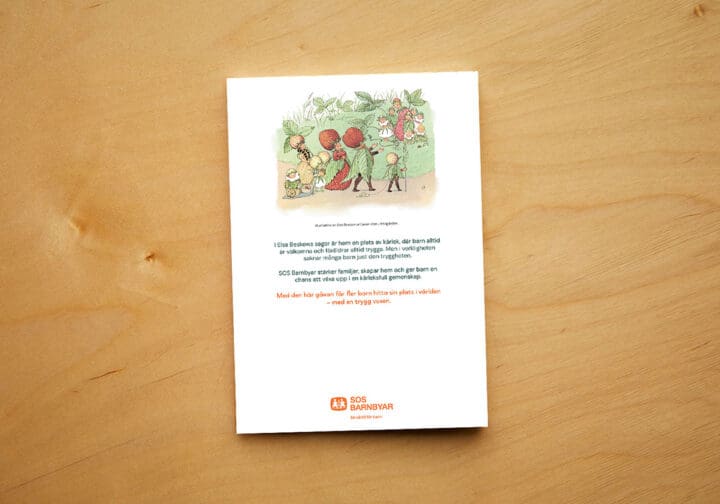 Digitalt gåvobevis med illustration av Elsa Beskow.