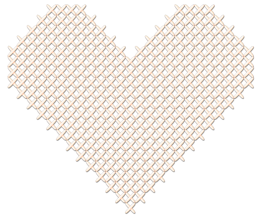 Broderat hjärta.
