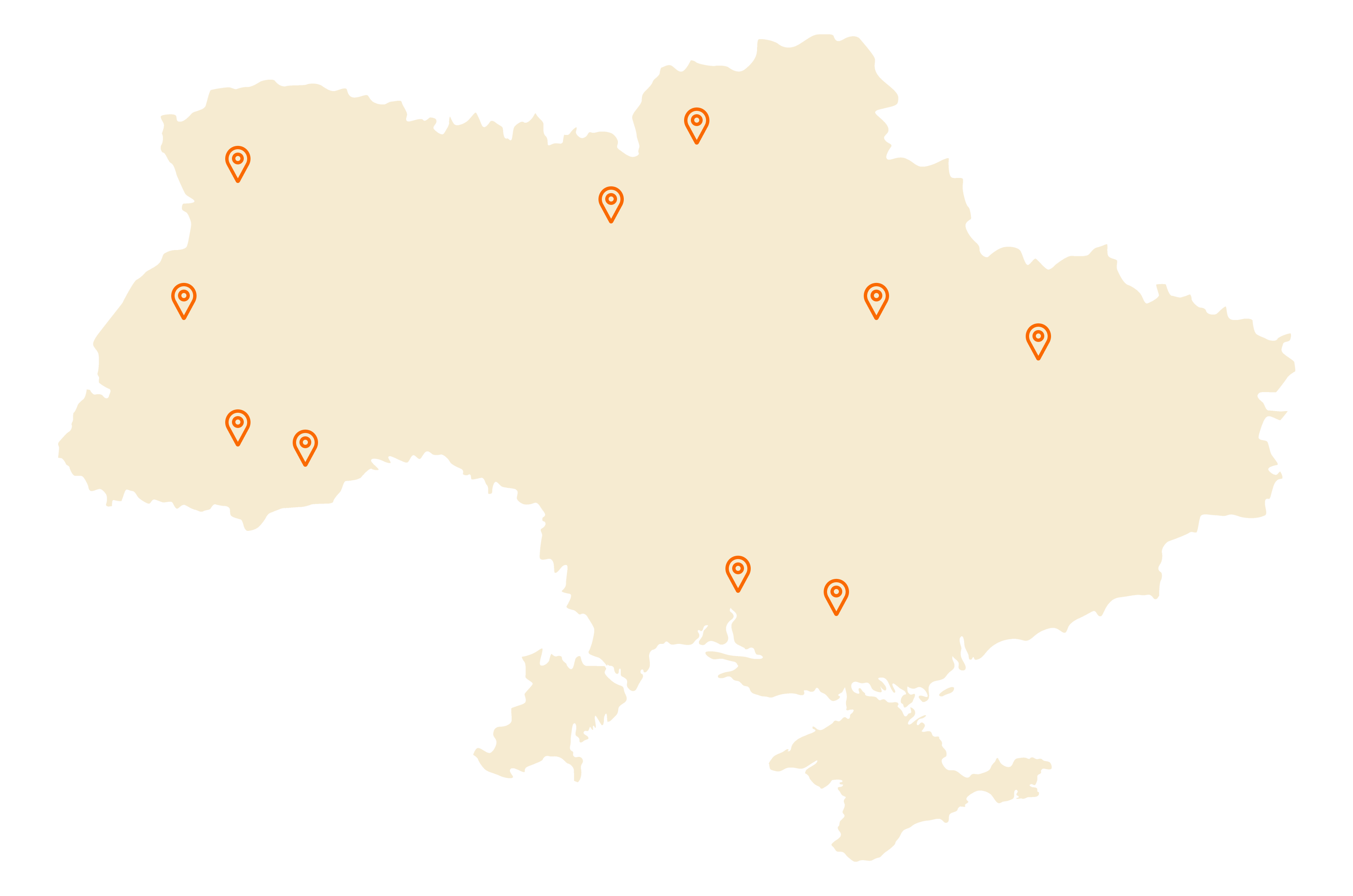 Locations i Ukraina